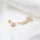 Heart Design Stud and Cuff Ear Jackets Silver Earring Heart Design Stud and Cuff Ear Jackets Silver Earring