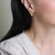 Oval Vintage 22 Karat Gold 925 Sterling Silver Earrings Oval Vintage 22 Karat Gold 925 Sterling Silver Earrings