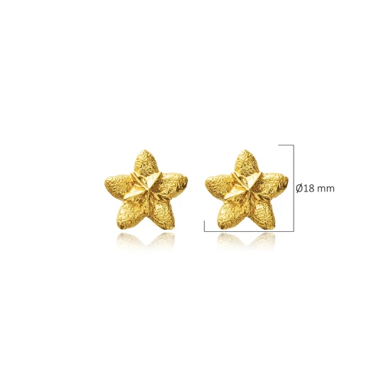 Vintage Flower Vintage 22 Karat 925 Silver Earrings | 925 Sterling Silver Wholesale | Sade Silver Vintage Flower Vintage 22 Karat 925 Silver Earrings - Sade 925 Silver Jewelry