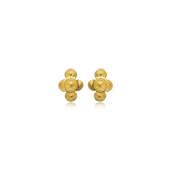 Vintage Elegant Shape Jewelry 22K Stud Earrings Vintage Elegant Shape Jewelry 22K Stud Earrings