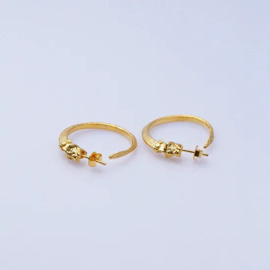 Puma Design 22K Vintage Hoop Stud Earrings Puma Design 22K Vintage Hoop Stud Earrings