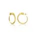 Puma Design 22K Vintage Hoop Stud Earrings