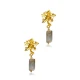 Labrodite Leaf 22 Karat Vintage 925 Silver Earrings Labrodite Leaf 22 Karat Vintage 925 Silver Earrings
