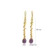 Amethyst Stone Pear Hook 22K Vintage Earrings Amethyst Stone Pear Hook 22K Vintage Earrings