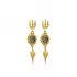 Labrodite Oval Design 22K Vintage Earrings