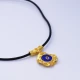 Evil Eye Leather 22 Karat Vintage Silver Necklace Evil Eye Leather 22 Karat Vintage Silver Necklace