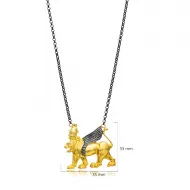Ancient Animal Symbol 22K Vintage Necklace