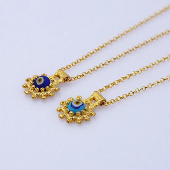 Blue Small Flower CZ 925 Sterling Silver Necklace - Sade 925 Silver Jewelry