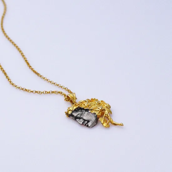 Ancient Man Figure 22 Karat Vintage 925 Silver Necklace Ancient Man Figure 22 Karat Vintage 925 Silver Necklace