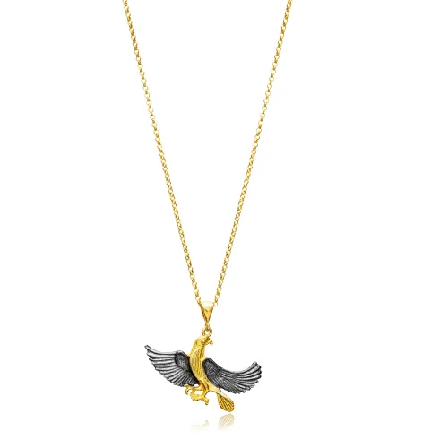 Ancient Eagle Symbol 22 Karat Vintage Silver Necklace