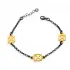 Geometric X 22 Karat Vintage Sterling Silver Bracelet