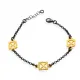 Geometric X 22 Karat Vintage Sterling Silver Bracelet