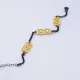 X Geometric 22 Karat Vintage Sterling Silver Bracelet