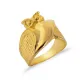 Owl 22 Karat Gold Plated Vintage Sterling Silver Ring Owl 22 Karat Gold Plated Vintage Sterling Silver Ring