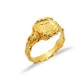 22 Karat Gold Ancient Justice Libra Vintage Silver Ring 22 Karat Gold Ancient Justice Libra Vintage Silver Ring