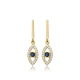 Evil Eye Bar 925 Sterling Silver Earrings - Sade 925 Silver Jewelry
