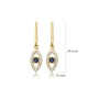 Evil Eye Bar 925 Sterling Silver Earrings - Sade 925 Silver Jewelry