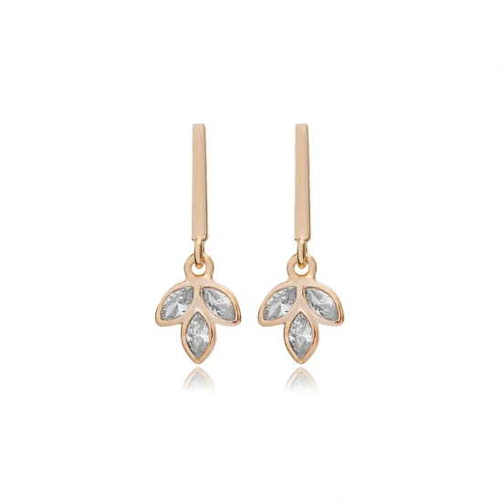 Turkish Flower Bar 925 Sterling Silver Earrings Turkish Flower Bar 925 Sterling Silver Earrings