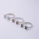 Clear CZ Rectangle Silver Adjustable Ring Clear CZ Rectangle Silver Adjustable Ring