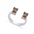 Zultanite Rectangle Adjustable Sterling Silver Ring