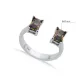 Mystic Topaz Rectangle Adjustable Sterling Silver Ring Mystic Topaz Rectangle Adjustable Sterling Silver Ring