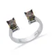 Mystic Topaz Rectangle Adjustable Sterling Silver Ring Mystic Topaz Rectangle Adjustable Sterling Silver Ring