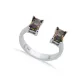 Mystic Topaz Rectangle Adjustable Sterling Silver Ring Mystic Topaz Rectangle Adjustable Sterling Silver Ring