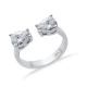 Pear White CZ Adjustable 925 Sterling Silver Ring Pear White CZ Adjustable 925 Sterling Silver Ring