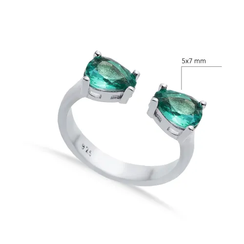 Paraiba Pear Adjustable 925 Sterling Silver Ring Paraiba Pear Adjustable 925 Sterling Silver Ring