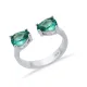 Paraiba Pear Silver Adjustable Ring Paraiba Pear Silver Adjustable Ring