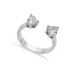 Heart White CZ Adjustable 925 Sterling Silver Ring Heart White CZ Adjustable 925 Sterling Silver Ring