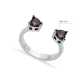 Mystic Topaz CZ Heart Adjustable Sterling Silver Ring | 925 Sterling Silver Wholesale | Sade Silver Mystic Topaz CZ Heart Adjustable Sterling Silver Ring - Sade 925 Silver Jewelry