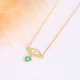 Eye Enamel Heart Sterling Silver Necklace Eye Enamel Heart Sterling Silver Necklace