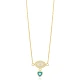 Eye Enamel Heart Sterling Silver Necklace Eye Enamel Heart Sterling Silver Necklace