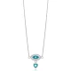 Eye Enamel Heart Sterling Silver Necklace Eye Enamel Heart Sterling Silver Necklace