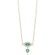 Eye Enamel Heart Sterling Silver Necklace Eye Enamel Heart Sterling Silver Necklace