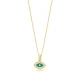 Minimalist Eye Enamel 925 Sterling Silver Necklace