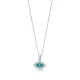 Minimalist Eye Enamel 925 Sterling Silver Necklace
