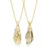 Hand White Opal 925 Sterling Silver Necklace
