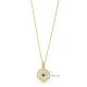 Round Evil Eye Enamel 925 Sterling Silver Necklace Round Evil Eye Enamel 925 Sterling Silver Necklace