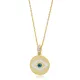 Round Evil Eye Enamel 925 Sterling Silver Necklace Round Evil Eye Enamel 925 Sterling Silver Necklace