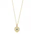 Round Evil Eye Enamel 925 Sterling Silver Necklace
