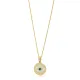 Round Evil Eye Enamel 925 Sterling Silver Necklace Round Evil Eye Enamel 925 Sterling Silver Necklace