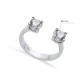 White CZ Round Adjustable 925 Sterling Silver Ring | 925 Sterling Silver Wholesale | Sade Silver White CZ Round Adjustable 925 Sterling Silver Ring - Sade 925 Silver Jewelry