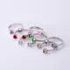 Pink CZ Round Silver Adjustable Ring Pink CZ Round Silver Adjustable Ring