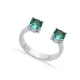 Paraiba CZ Round Adjustable 925 Sterling Silver Ring | 925 Sterling Silver Wholesale | Sade Silver Paraiba CZ Round Adjustable 925 Sterling Silver Ring - Sade 925 Silver Jewelry