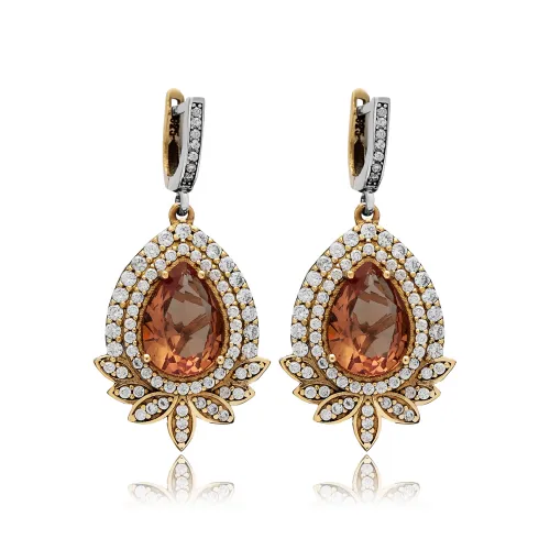 Zultanite Pear Dangle 925 Sterling Silver Earrings