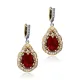 Garnet CZ Pear Authentic Dangle Earrings Garnet CZ Pear Authentic Dangle Earrings
