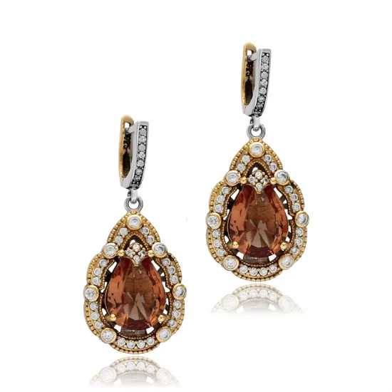 Zultanite CZ Pear Dangle 925 Sterling Silver Earrings Zultanite CZ Pear Dangle 925 Sterling Silver Earrings