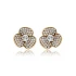 Clear CZ Flower 925 Sterling Silver Earrings